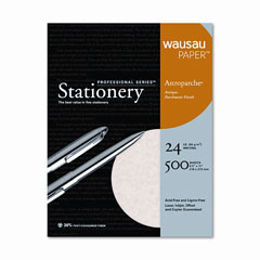 Wausau Paper Astroparche Fine Business Paper, 24 lbs., 8-1/2 x 11, Natural, 500/Box WAU26129