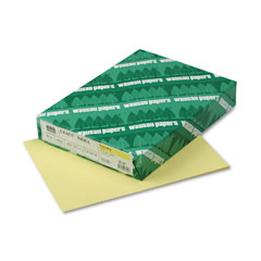 Wausau Paper Exact Index Card Stock, 90 lbs., 8-1/2 x 11, Canary, 250 Sheets/Pack WAU49141