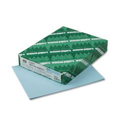 Wausau Paper Exact Vellum Bristol Cover Stock, 67 lbs., 8-1/2 x 11, Blue, 250 Sheets WAU82321