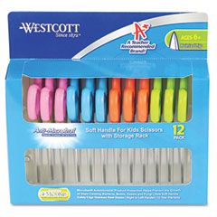 Westcott 5" Blunt Soft Handle Scissors 12/Pack with Microban Protection ACM14874