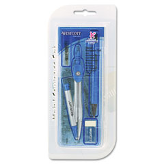 Westcott Eight-Piece Math Set,Metal/Plastic;Blue/Gray ACM14551