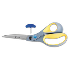 Westcott ExtremEdge Titanium Bent Scissors, 8 in. Length, Gray/Yellow ACM14731