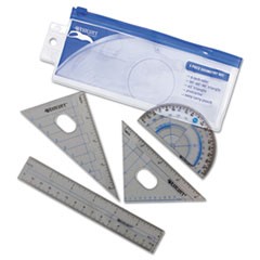 Westcott Five Piece Math Tool Kit, Blue and Gray ACM14550