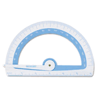 Westcott Protractor Treated w/Microban Antimicrobial Protection, Plastic, 6",Assorted ACM14376