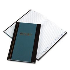 Wilson Jones Account Book, Blue Hardcover, 300 Pages, 11 3/4 x 7 1/4 WLJS3003R