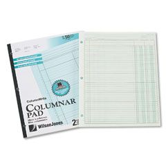 Wilson Jones Accounting Pad, Two Eight-Unit Columns, 8-1/2 x 11, 50-Sheet Pad WLJG7202A
