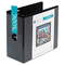 Wilson Jones Basic D-Ring View Binder, 11 x 8 1/2, 5" Capacity, Black WLJ38650B
