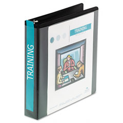 Wilson Jones Basic D-Ring Vinyl View Binder, 1-1/2" Capacity, Black WLJ38634B