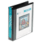 Wilson Jones Basic D-Ring Vinyl View Binder, 1-1/2" Capacity, Black WLJ38634B