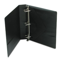 Wilson Jones Basic D-Ring Vinyl View Binder, 4" Capacity, Black WLJ38654B
