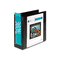 Wilson Jones Basic D-Ring Vinyl View Binder, 4" Capacity, Black WLJ38654B