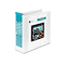 Wilson Jones Basic D-Ring Vinyl View Binder, 4" Capacity, White WLJ38654W