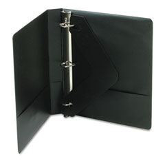 Wilson Jones Basic Vinyl D-Ring Binder With Label Holder, 1" Capacity, Black WLJ38314NHB