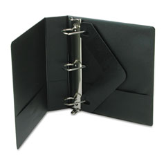 Wilson Jones Basic Vinyl D-Ring Binder With Label Holder, 2" Capacity, Black WLJ38344NHB