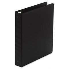 Wilson Jones Basic Vinyl Round Ring Binder, 1-1/2" Capacity, Black WLJ36834NB