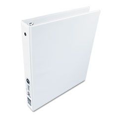 Wilson Jones Basic Vinyl Round Ring Binder, 1" Capacity, White WLJ36814NW