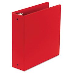 Wilson Jones Basic Vinyl Round Ring Binder, 3" Capacity, Red WLJ36849NR
