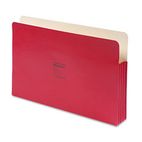 Wilson Jones ColorLife 3 1/2 Inch Expansion File Pocket, Straight Tab, Legal, Red, 25/Box WLJ74R
