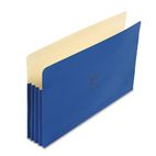 Wilson Jones ColorLife 3 1/2 Inch Expansion Pocket, Straight Tab, Legal, Dark Blue, 25/Box WLJ74BL