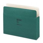 Wilson Jones ColorLife 3 1/2 Inch Expansion Pocket, Straight Tab, Letter, Green, 25/Box WLJ64G