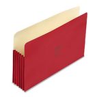 Wilson Jones ColorLife 5 1/4 Inch Expansion File Pocket, Straight Tab, Legal, Red, 10/Box WLJ76R