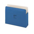 Wilson Jones ColorLife 5 1/4 Inch Expansion Pocket, Straight Tab, Letter, Dark Blue, 10/Box WLJ66BL
