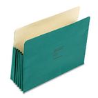 Wilson Jones ColorLife 5 1/4 Inch Expansion Pocket, Straight Tab, Letter, Green, 10/Box WLJ66G