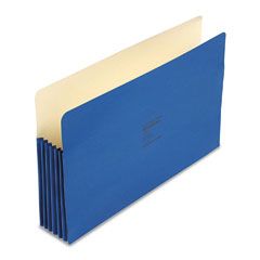 Wilson Jones ColorLife 5 1/4 Inch Expansion Pockets, Straight Tab, Legal, Dark Blue, 10/Box WLJ76BL