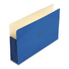 Wilson Jones ColorLife 5 1/4 Inch Expansion Pockets, Straight Tab, Legal, Dark Blue, 10/Box WLJ76BL