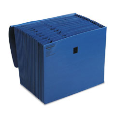 Wilson Jones ColorLife Expanding A-Z Files with Velcro, 21 Pocket, Letter, Dark Blue WLJC7117ABL
