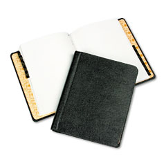Wilson Jones Corp Record/Minute Book Complete Outfit, Black, 75 Pages, 8 1/2 x 11 WLJ039900