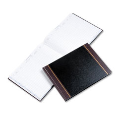 Wilson Jones Detailed Visitor Register Book, Black Cover, 208 Pages, 9 1/2 x 12 1/2 WLJS491