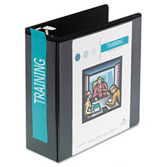 Wilson Jones Heavy-Duty D-Ring Vinyl View Binder, 4" Capacity, Black WLJ38554B