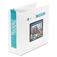 Wilson Jones Heavy-Duty D-Ring Vinyl View Binder, 4" Capacity, White WLJ38554W