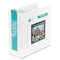 Wilson Jones Heavy-Duty D-Ring Vinyl View Binder, 4" Capacity, White WLJ38554W