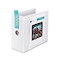 Wilson Jones Heavy-Duty D-Ring Vinyl View Binder, 5" Capacity, White WLJ38550W