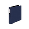 Wilson Jones Heavy-Duty No-Gap D-Ring Binder With Label Holder, 1-1/2" Capacity, Dark Blue WLJ38434BL