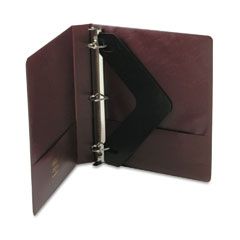 Wilson Jones Heavy-Duty No-Gap D-Ring Binder With Label Holder, 1" Capacity, Burgundy WLJ38414C