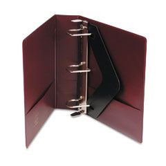 Wilson Jones Heavy-Duty No-Gap D-Ring Binder With Label Holder, 2" Capacity, Burgundy WLJ38444C