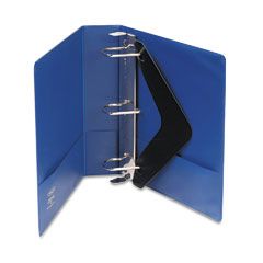 Wilson Jones Heavy-Duty No-Gap D-Ring Binder With Label Holder, 2" Capacity, Dark Blue WLJ38444BL