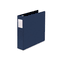 Wilson Jones Heavy-Duty No-Gap D-Ring Binder With Label Holder, 2" Capacity, Dark Blue WLJ38444BL