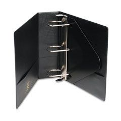 Wilson Jones Heavy-Duty No-Gap D-Ring Binder With Label Holder, 3" Capacity, Black WLJ38449B