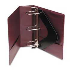 Wilson Jones Heavy-Duty No-Gap D-Ring Binder With Label Holder, 3" Capacity, Burgundy WLJ38449C