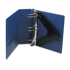 Wilson Jones Heavy-Duty No-Gap D-Ring Binder With Label Holder, 3" Capacity, Dark Blue WLJ38449BL