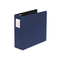 Wilson Jones Heavy-Duty No-Gap D-Ring Binder With Label Holder, 3" Capacity, Dark Blue WLJ38449BL