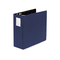 Wilson Jones Heavy-Duty No-Gap D-Ring Binder With Label Holder, 4" Capacity, Dark Blue WLJ38454BL