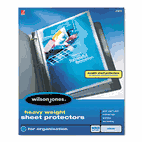 Wilson Jones Heavy Weight Sheet Protector, Clear, 100/Box WLJ21411