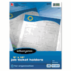 Wilson Jones Job Ticket Holder, Non-Glare Finish, Clear Front/Frosted Back, 10/Pack WLJ21441