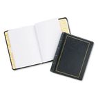 Wilson Jones Looseleaf Minute Book, Black Leather-Like Cover, 125 Pages, 8 1/2 x 11 WLJ039511
