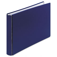 Wilson Jones Mediumweight Casebound DublLock Round Ring Binder, 11 x 17, 1" Capacity, Blue WLJ34670NB